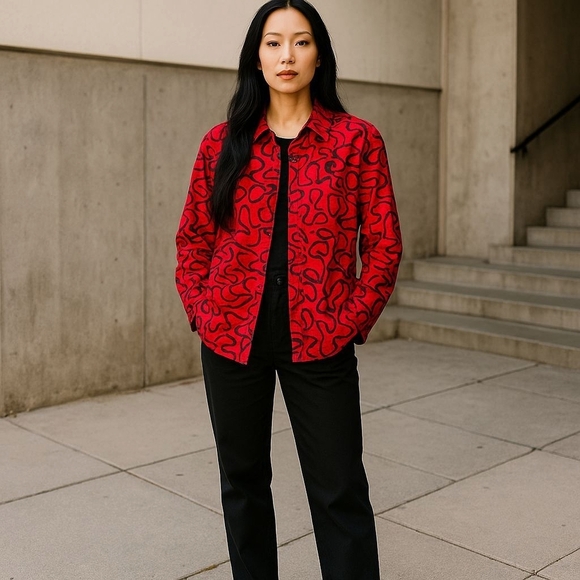 New With Tags Vintage Christopher Banks Women's Decorative Shirt, JACKET Shacket - Picture 14 of 14